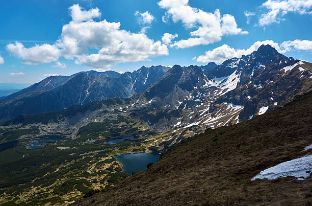istock Glacial lakes and rocky peaks 541983916