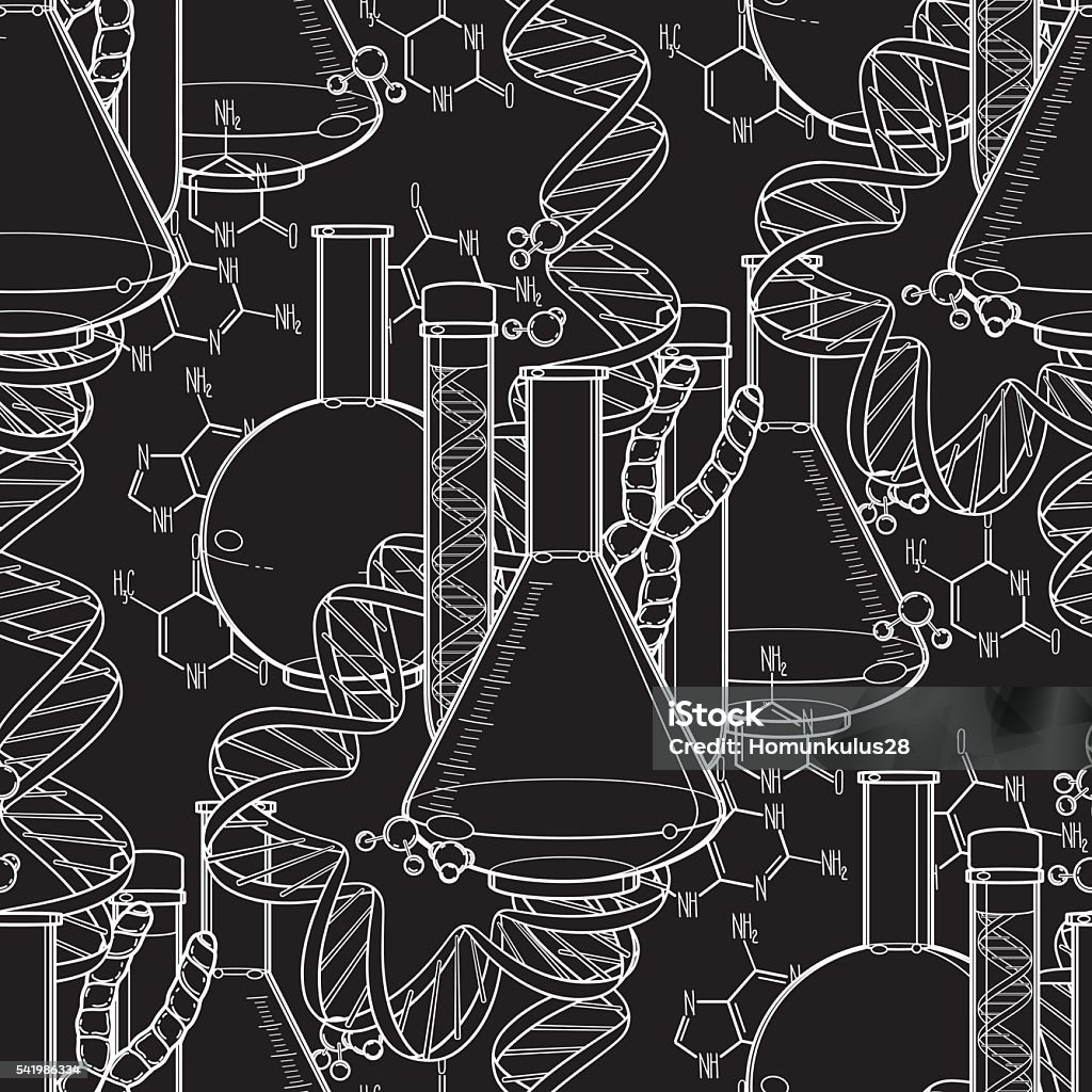Simple Researcher Pattern Genetic Research Pattern Stock Illustration - Download Image Now ...