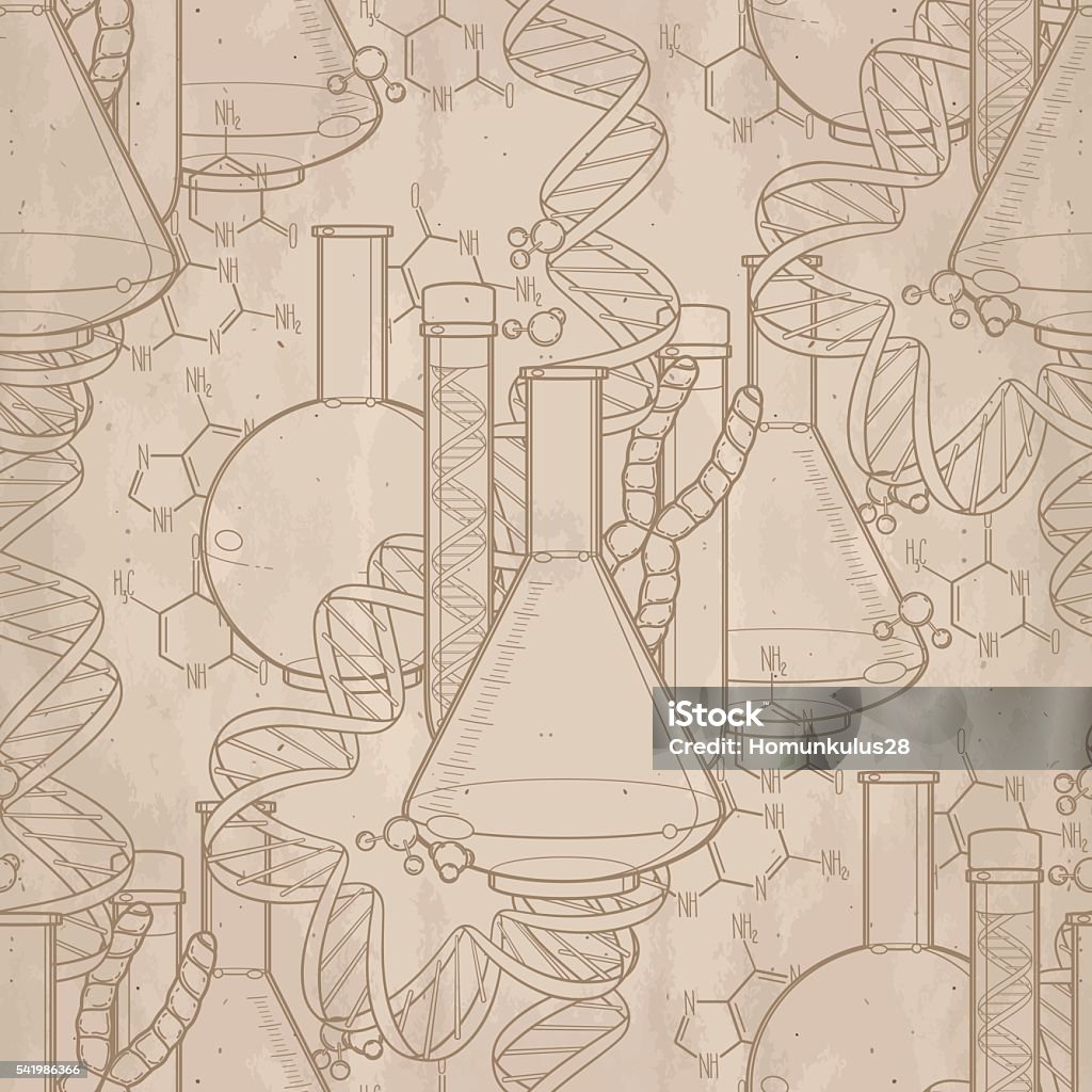 Simple Researcher Pattern Genetic Research Pattern Stock Illustration - Download Image Now ...