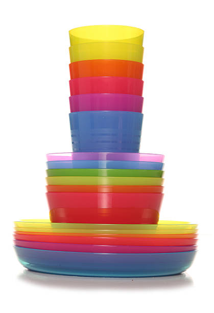 istock set of six plastic cups bowls and plates 541986930