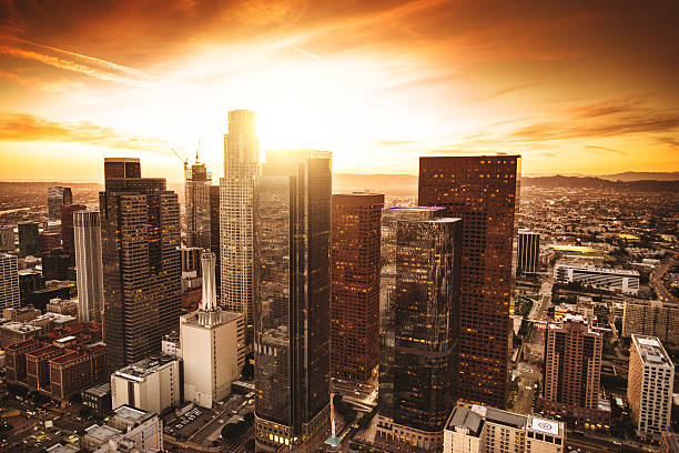 istock Los Angeles aerial view skyline 541999804