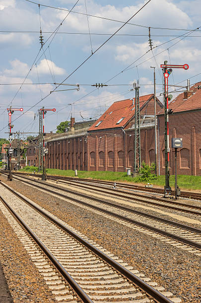 istock Railroad tracks and signals in Lingen 542002928