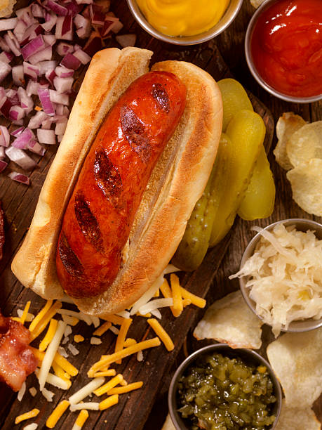 istock Hot Dog with all the fixings 542005704