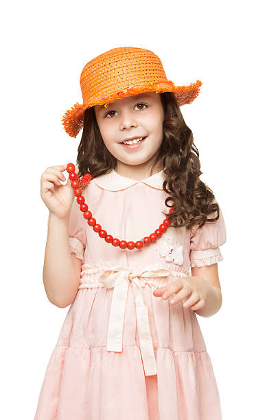 istock Girl in red beads 542006174