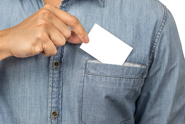 istock Man taking a blank business card 542006914