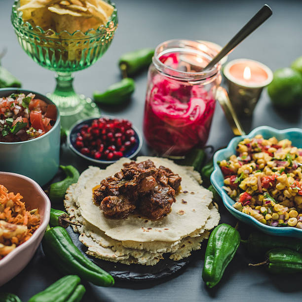 istock Mexican tex mex dinner food photography 542007750