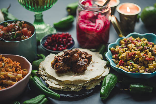 istock Mexican tex mex dinner food photography 542007856