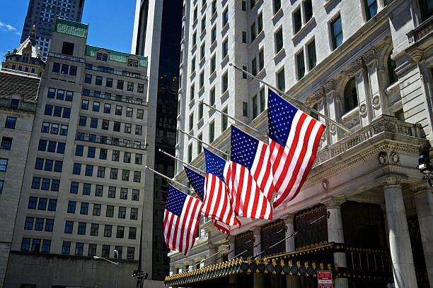 istock United States Flags at Half Staff, Midtown Manhattan, NYC 542012852