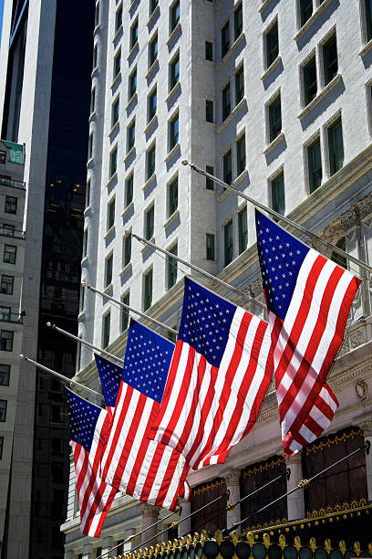 istock United States Flags at Half-Staff, Midtown Manhattan, NYC 542014586