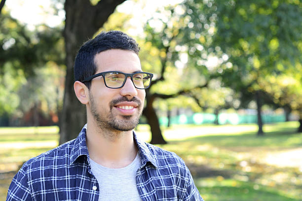 istock Close up of young man in a park. 542014622