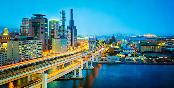 Kobe Japan skyline at dusk
