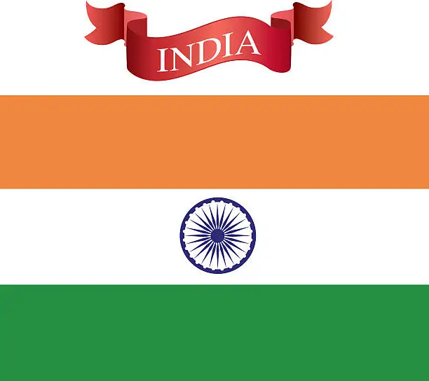Vector illustration of India Flag