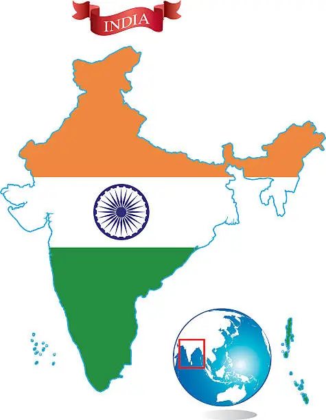 Vector illustration of India Map