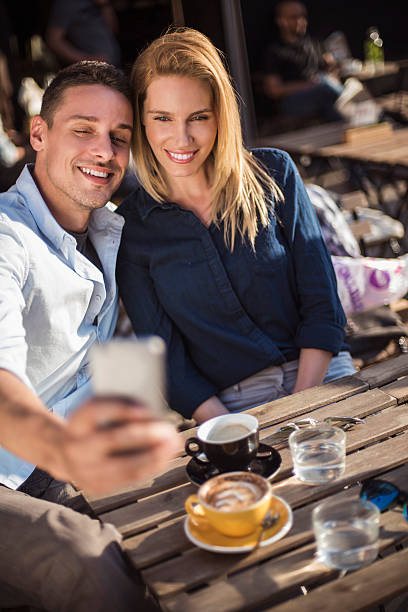 istock Young couple enjoying coffee time 542065646