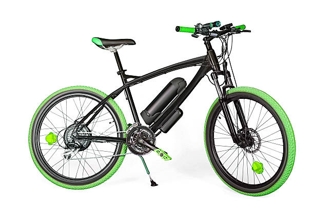 黒と緑の電動自転車 - electric bicycle ストックフォトと画像