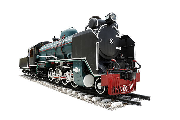 istock Retro steam locomotive isolated on white background. 542072442