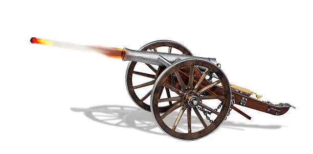 Photo of Old Cannon in Action..