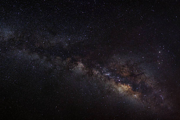 istock milky way galaxy on a night sky, Long exposure photograph 542074172