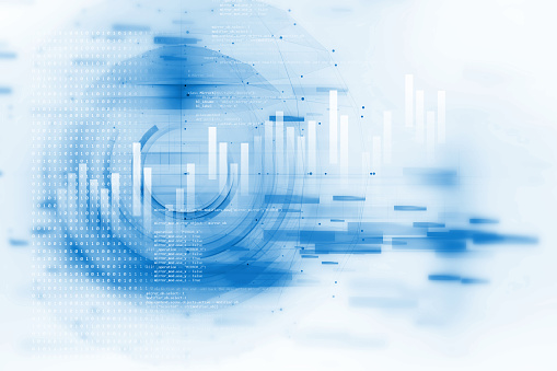 financial graph on technology abstract background represent financial crisis,financial meltdown