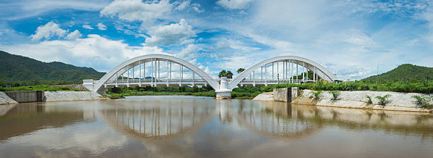 istock Old white railway bridge at Lamphun, Thailand. 542079326