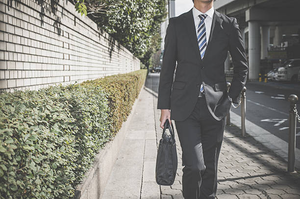 istock Businessman walking on the sidewalk 542080468
