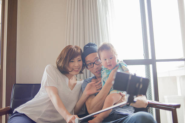 istock Family taking selfy at home 542083196