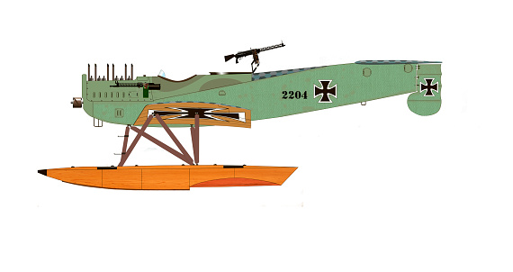 Fighter Hydroplane  of World War I Hansa-Brandenburg W. 29