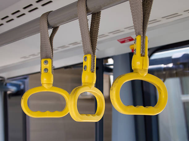 istock Hanging rail for passengers on the bus 542085106