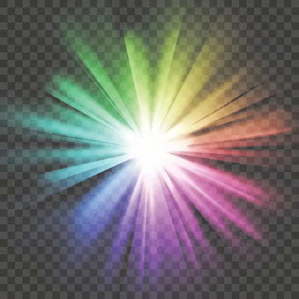 Vector illustration of Glowing light burst