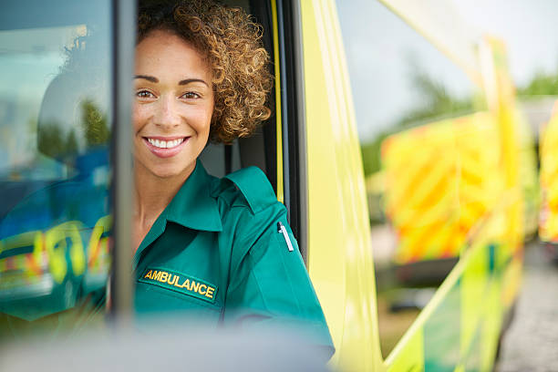 istock happy female paramedic 542091654