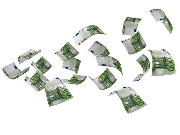 istock Falling money euro flying payment concept 542092974