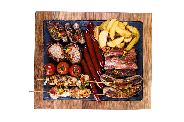 istock Grilled mix meal. Restaurant food concept. 542093180