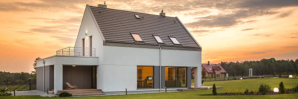 istock Modern house in peaceful area 542094698