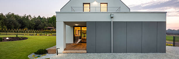 istock Modern house with stylish garden 542094950