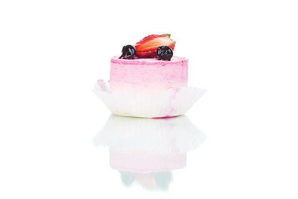 Delicious strawberry cake for party, close up