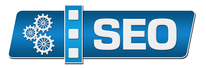 SEO concept image with text and related symbol.