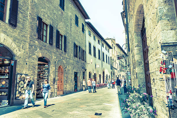 san gimignano. - archicture imagens e fotografias de stock