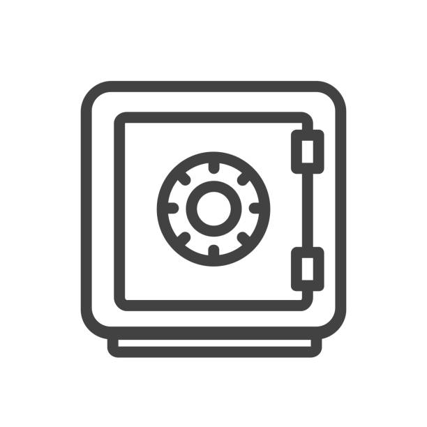 Vault single icon vector art illustration