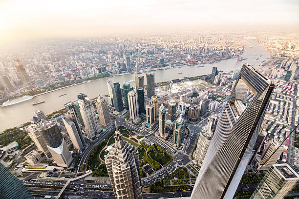 istock Aerial View of Shanghai 542102588