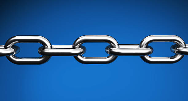 istock Steel Chain Business Links Concept 542102952