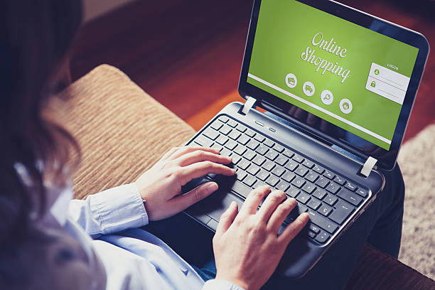 istock Online shopping at home. 542104236