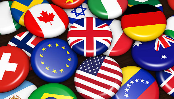 istock International World Flags On Badges 542104646