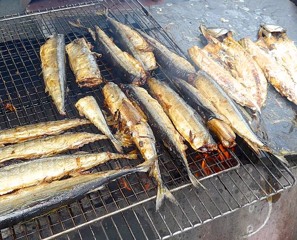 istock Roasted fish closeup on the grill 542106520