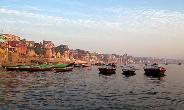 istock Scene of River Ganges, Varanasi, India. 542107006