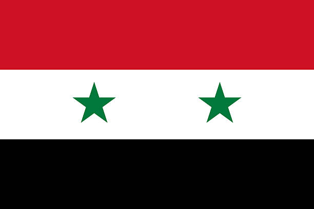 Flag of Syria. The flags is flat. Great use for Syria related concepts.