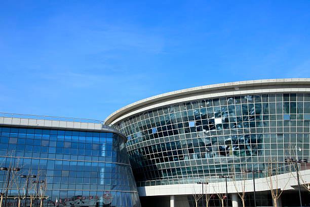 istock Glass curtain wall of modern office building 542108006