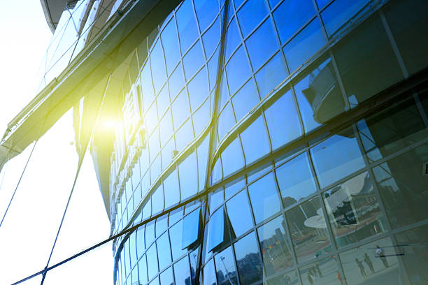 istock Glass curtain wall of modern office building 542108278