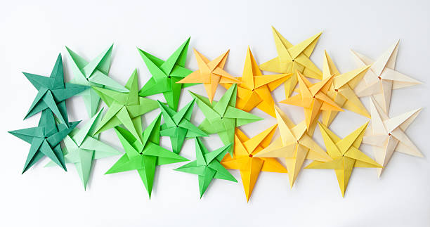 istock Colorful Origami Stars 542109110