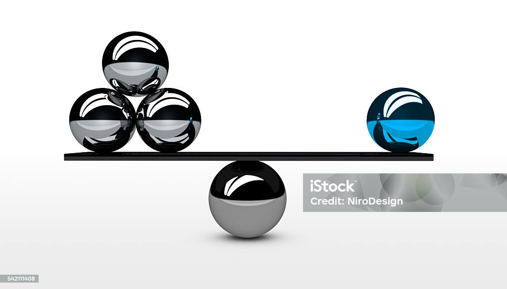 Business Quality Vs Quantity Concept Balancing business quality versus quantity balance conceptual graphic for business and marketing concept 3D illustration. Balance Stock Photo