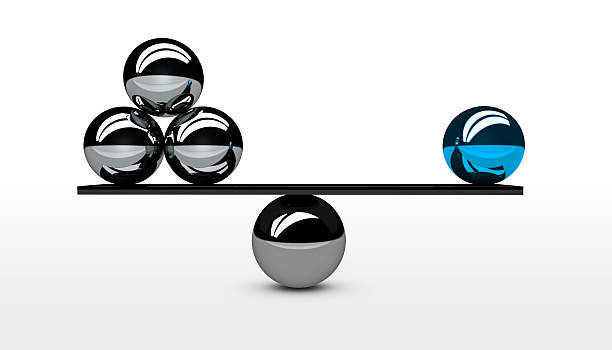 Business Quality Vs Quantity Concept Balancing business quality versus quantity balance conceptual graphic for business and marketing concept 3D illustration. abundance stock pictures, royalty-free photos & images